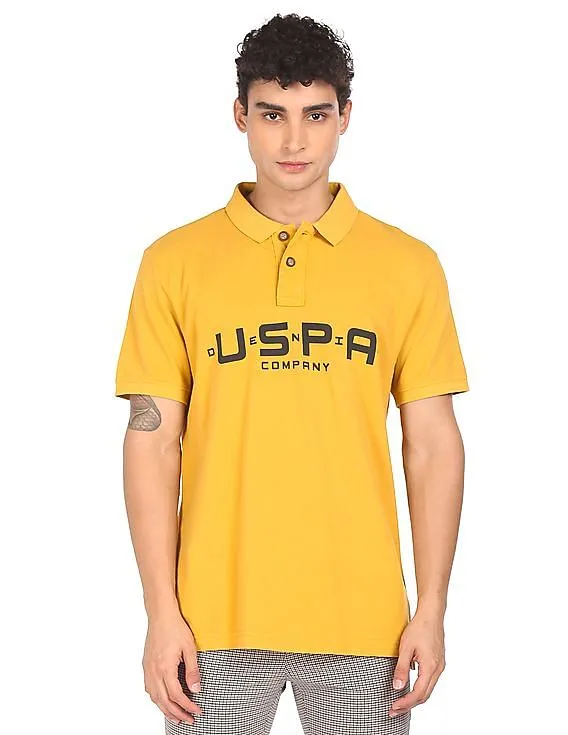 U.S. Polo Assn. Denim Co. Cotton Brand Print Polo Shirt