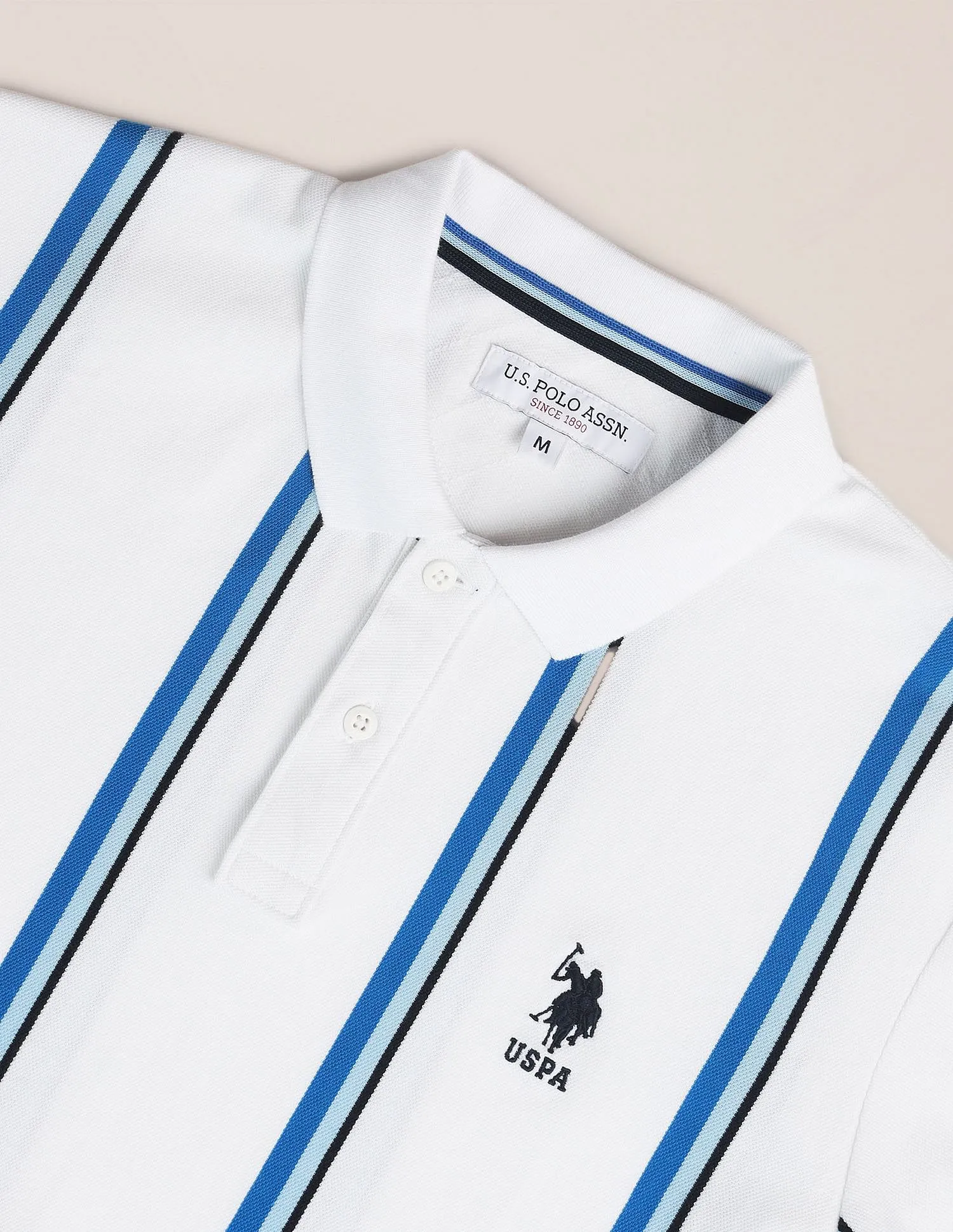 U.S. Polo Assn. Vertical Stripe Logo Polo Shirt