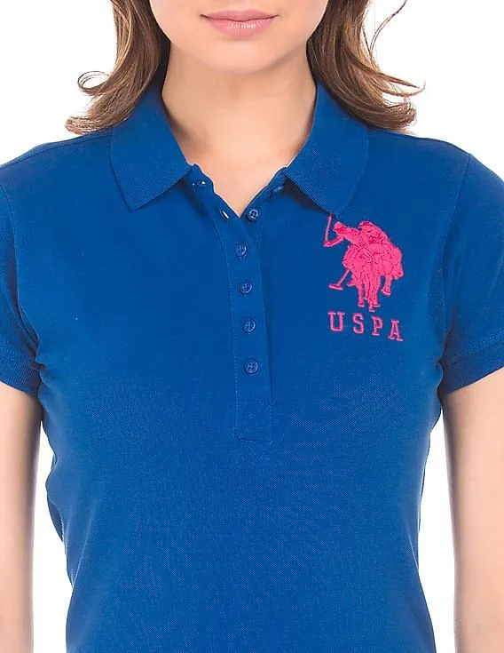 U.S. Polo Assn. Women Regular Fit Pique Polo Shirt