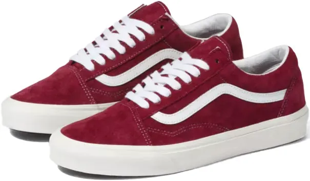 Vans Old Skool (Pig Suede) Pomegranate/ Snow White