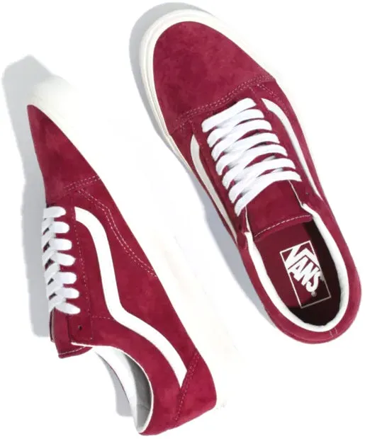 Vans Old Skool (Pig Suede) Pomegranate/ Snow White