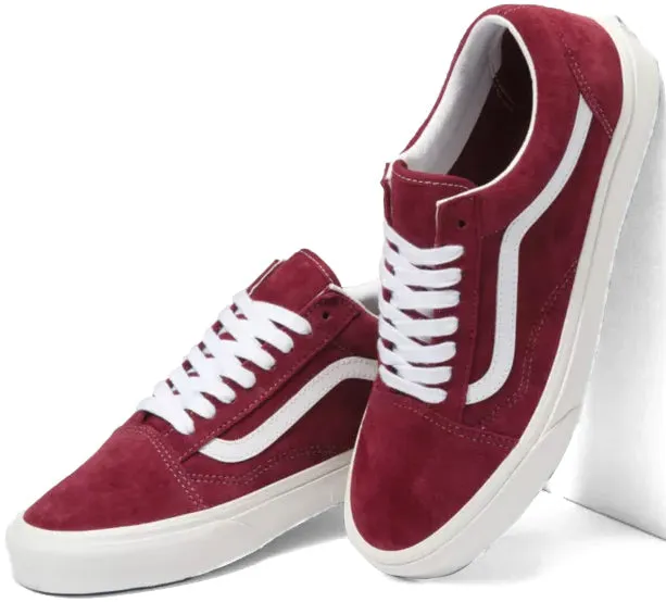 Vans Old Skool (Pig Suede) Pomegranate/ Snow White