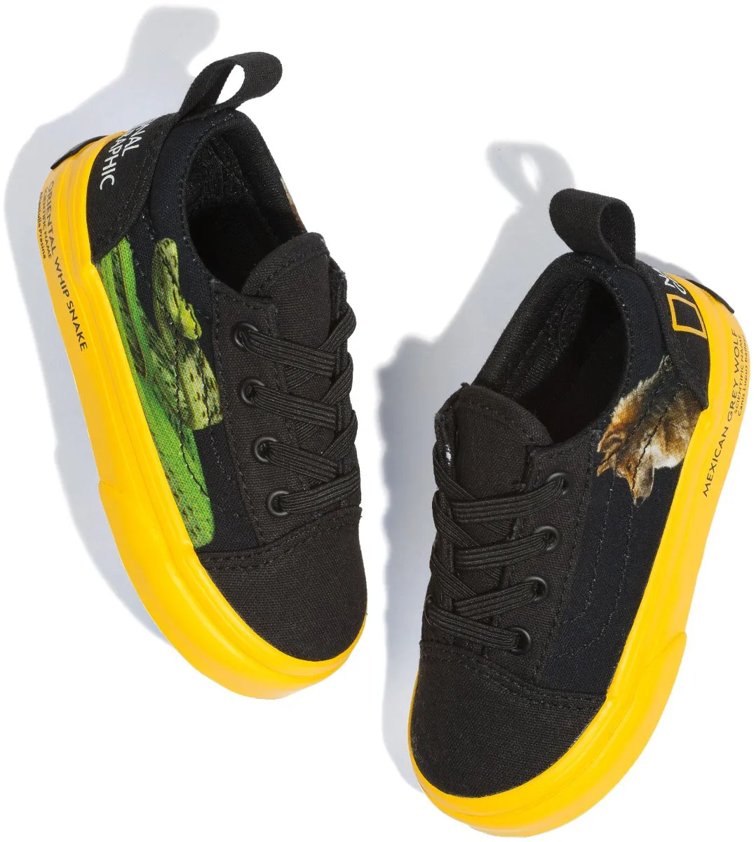 Vans Toddler Old Skool Elastic Lace (National Geographic) Photo Ark