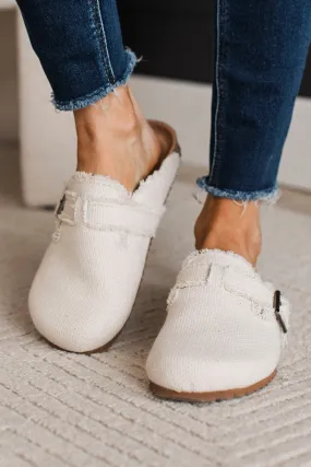 Very G Basket Mules- Cream