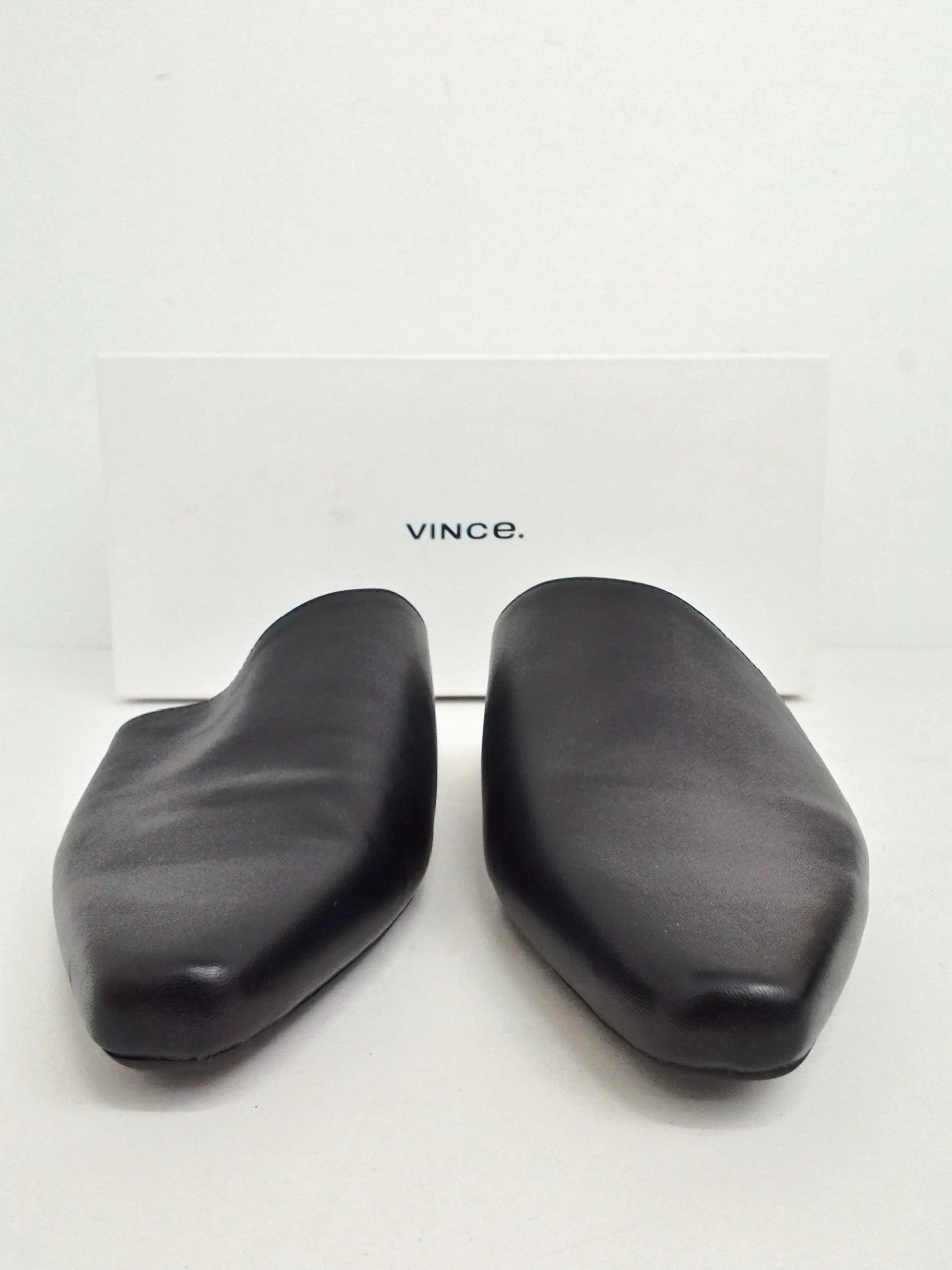 Vince Women's Gena Black Leather Mules Size 9.5 M