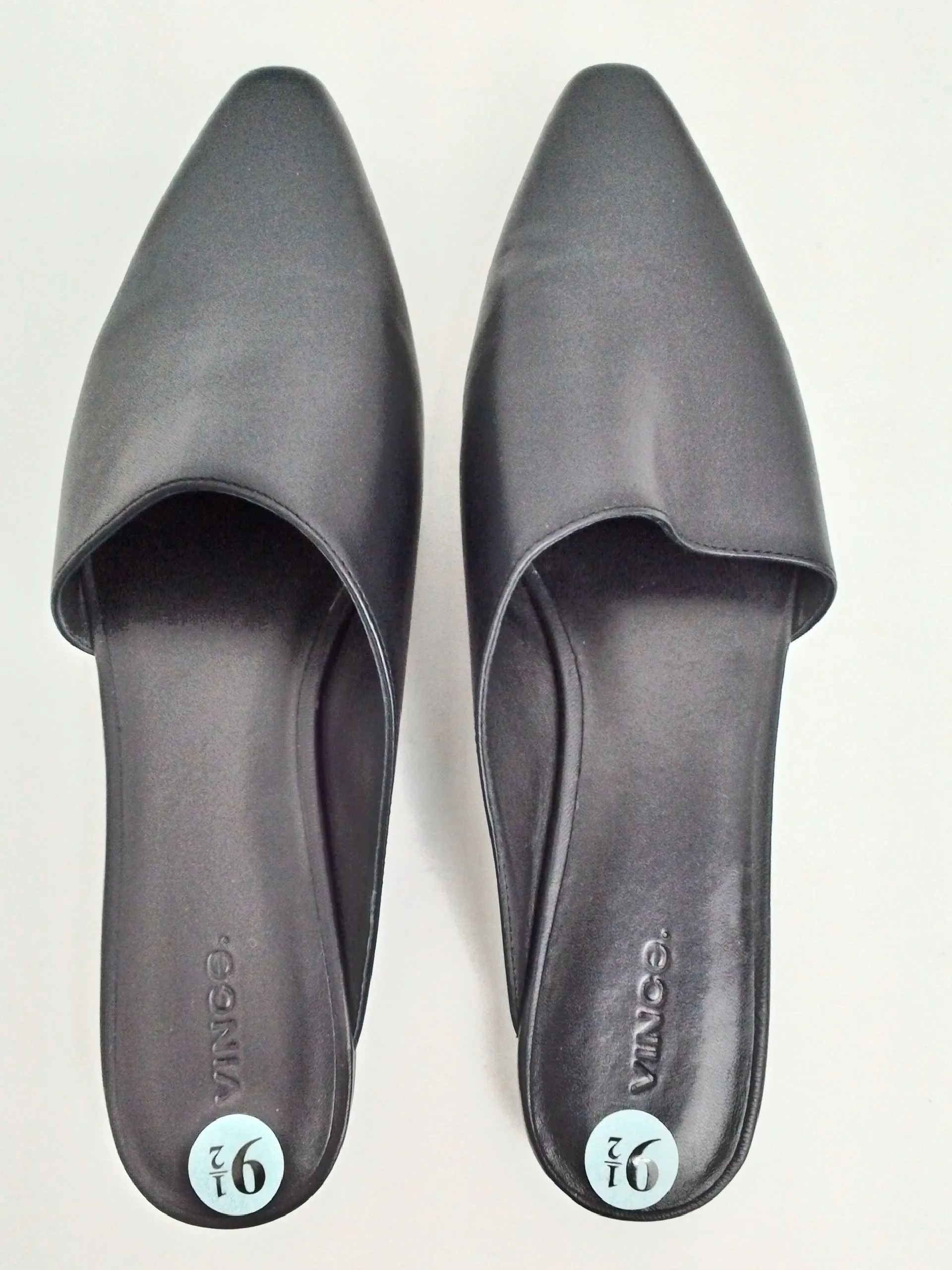 Vince Women's Gena Black Leather Mules Size 9.5 M