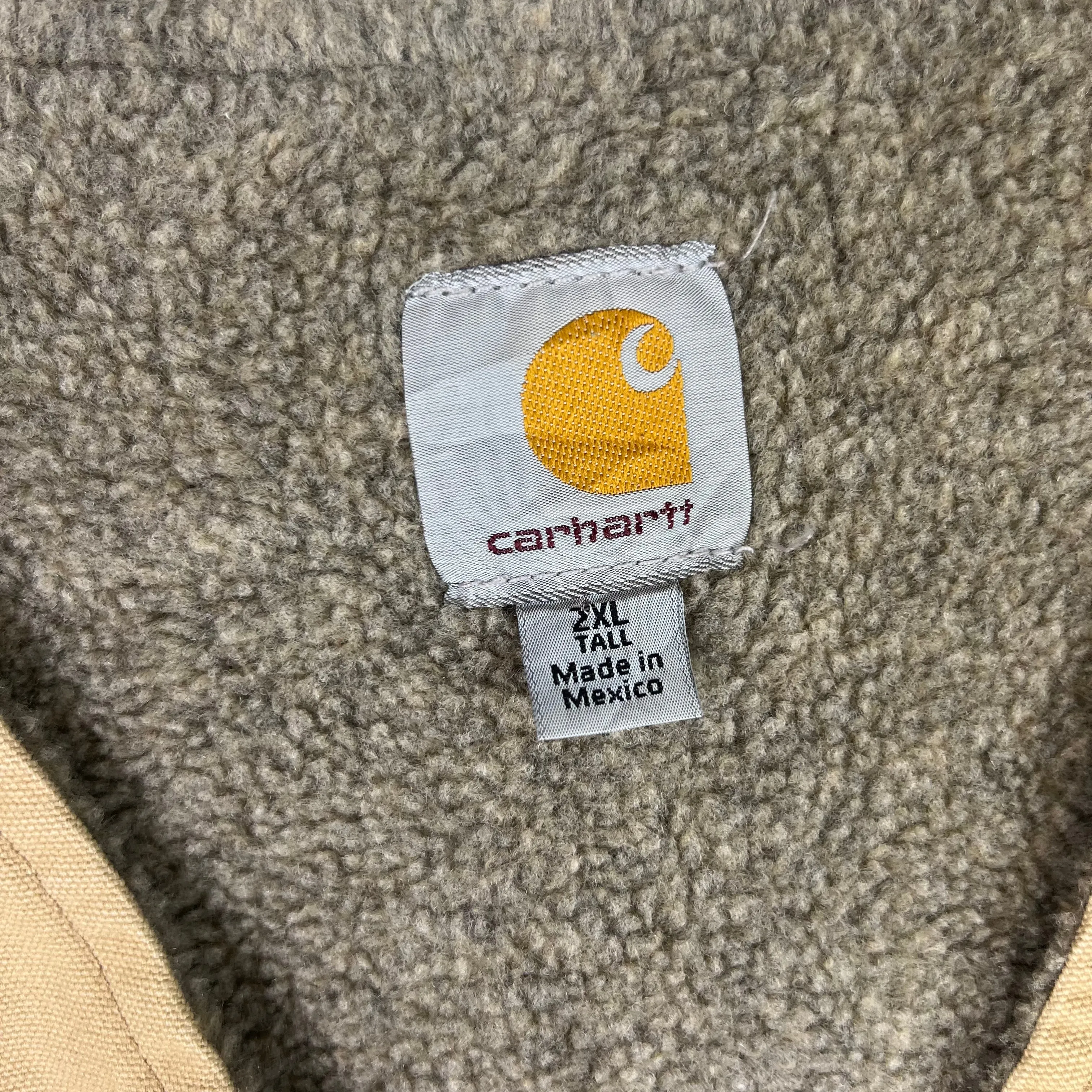 Vintage Carhartt Workwear Fleece Lined Vest Beige