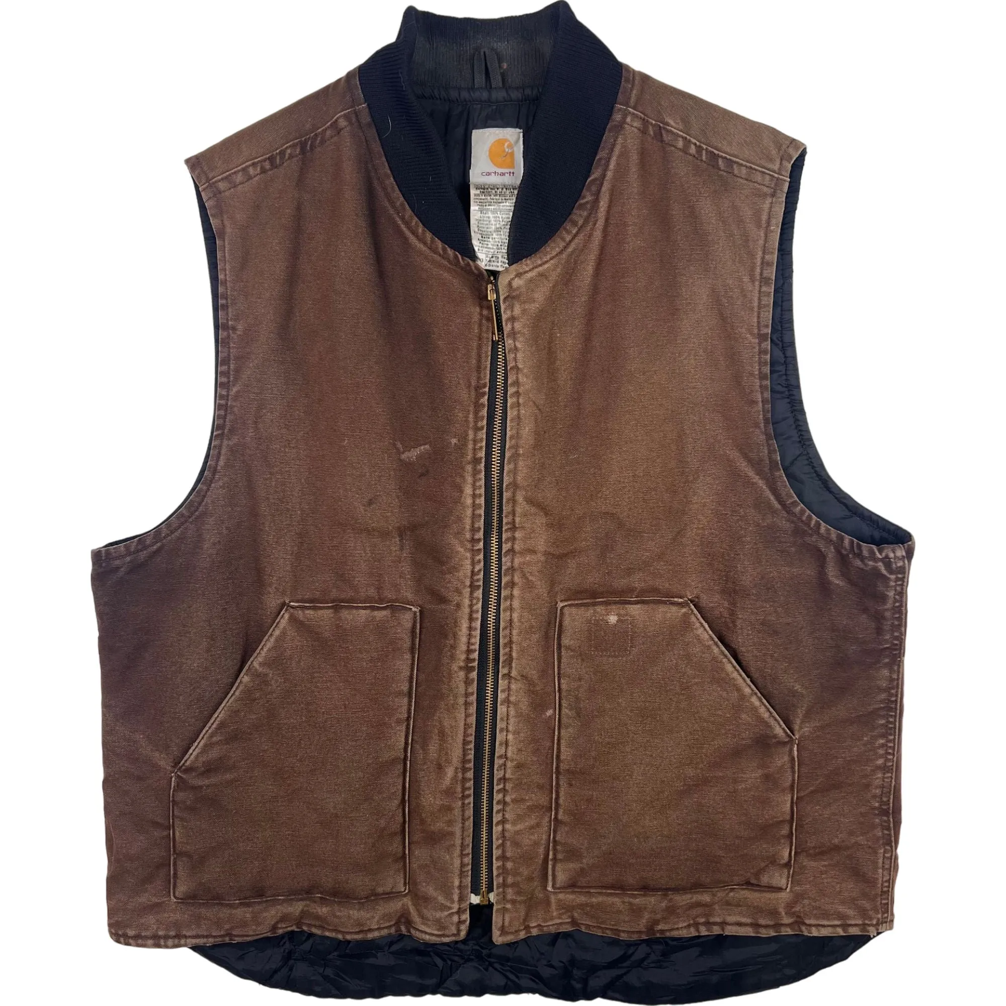 Vintage Carhartt Workwear Vest Faded Brown V02 DKB