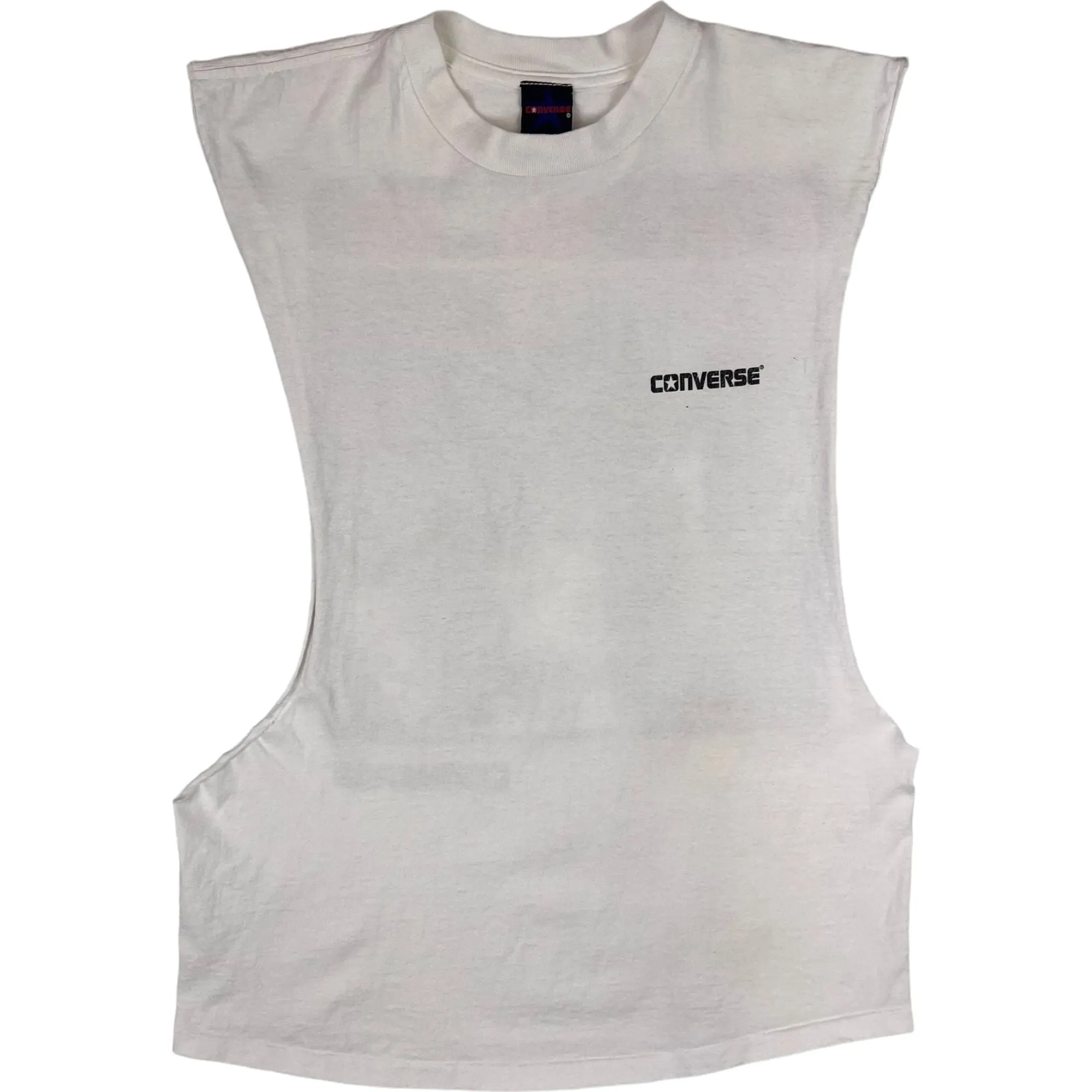 Vintage Converse Performance On A Higher Level Graphic Sleeveless T-shirt Vest White Rare