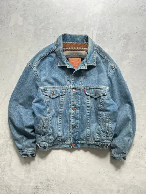 Vintage Diesel aztec blanket Heavyweight Denim Jacket (L)