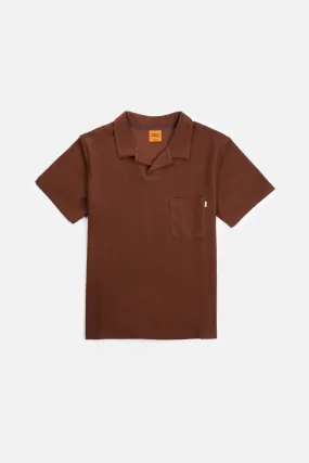 Vintage Terry SS Polo Chocolate