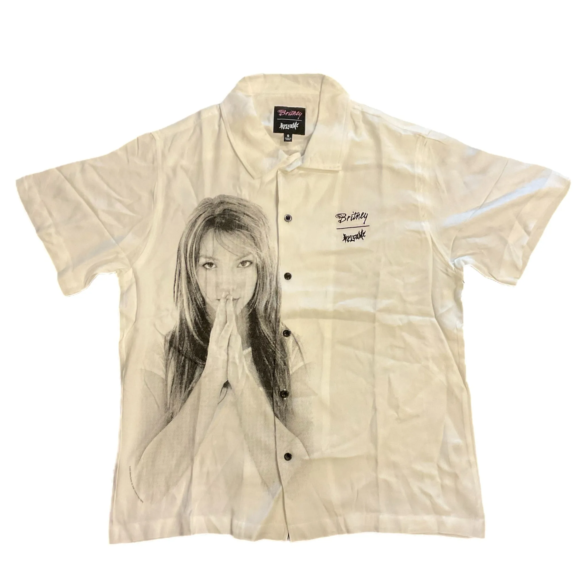 WELCOME SKATEBOARDS X BRITNEY SPEARS RAYON PHOTO BUTTON UP SHIRT