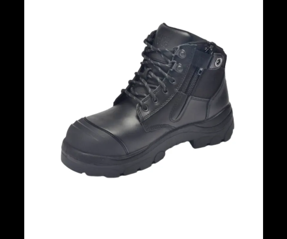 Wide Load 690BZN Non-Safety Toe Zip Water-resistant  6 inch Work Boot - Black - 6E Only