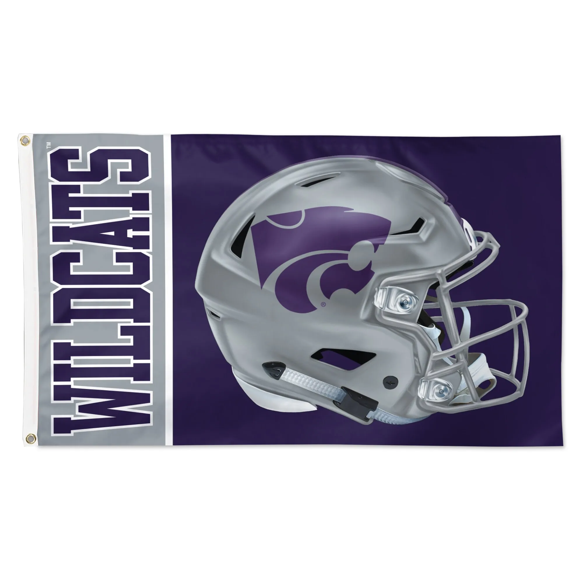 WinCraft Kansas State Wildcats 3' x 5' Helmet Deluxe Single-Sided Flag