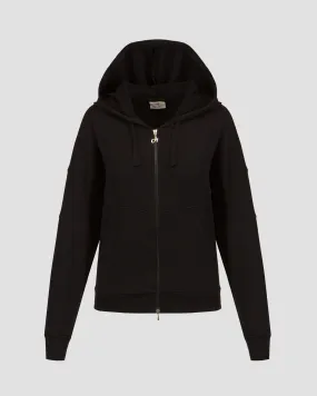 Women's black zip-up hoodie Deha D02381-10009