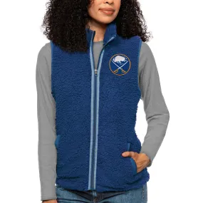 Women's Buffalo Sabres Antigua Royal Primary Logo Grace Full-Zip Vest