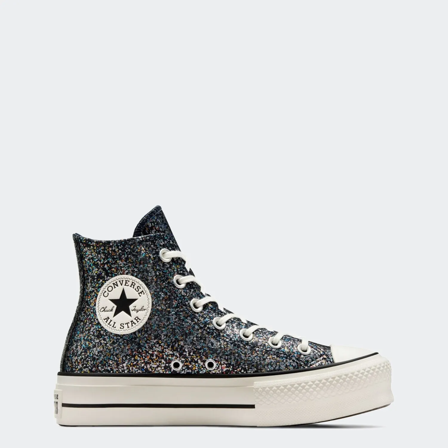 Women's Converse Chuck Taylor All Star Lift Platform Glitter Shoes Into The Void