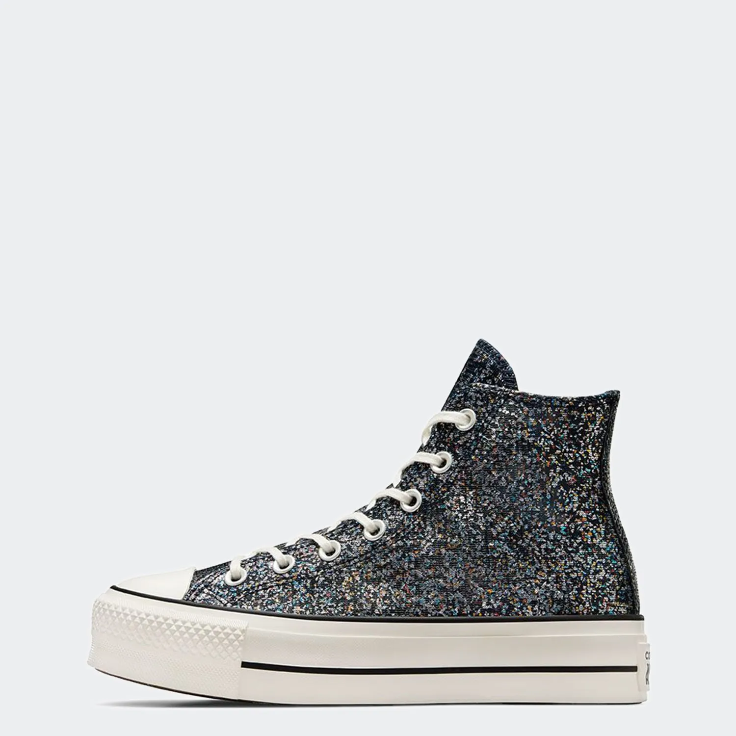 Women's Converse Chuck Taylor All Star Lift Platform Glitter Shoes Into The Void