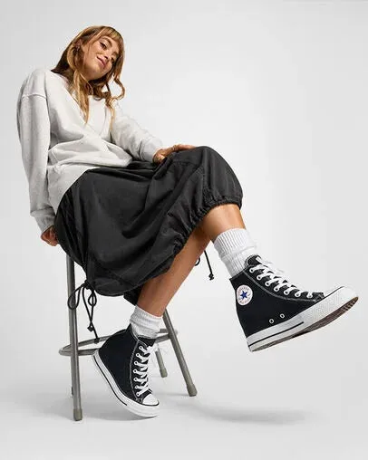 Women's Converse Chuck Taylor All Star Wedge Platform Shoes Black