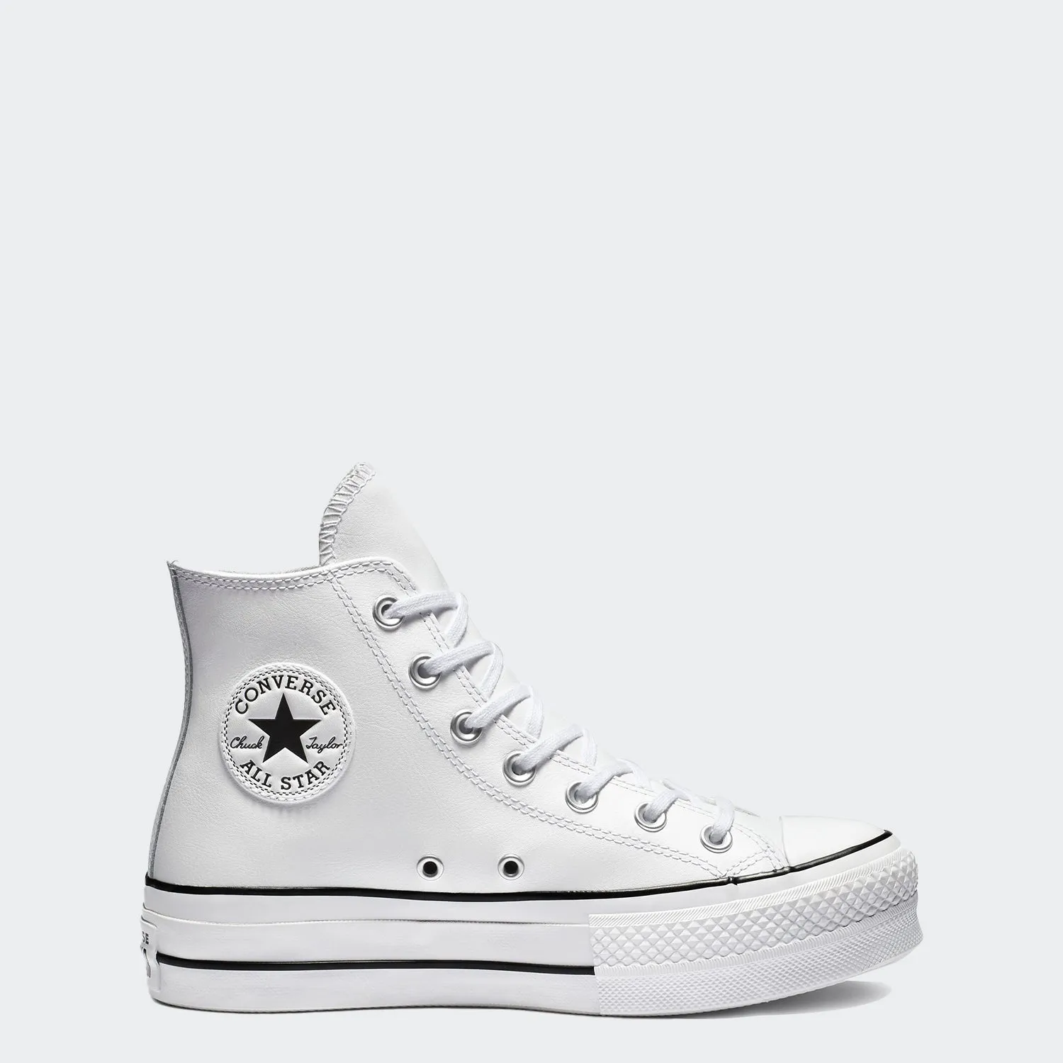 Women's Converse Clean Leather Platform Chuck Taylor All Star Shoes White