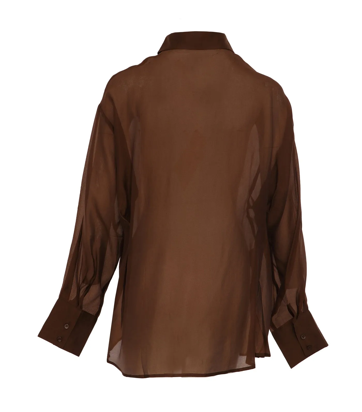 Zaila Oversize Sheer Polo Brown