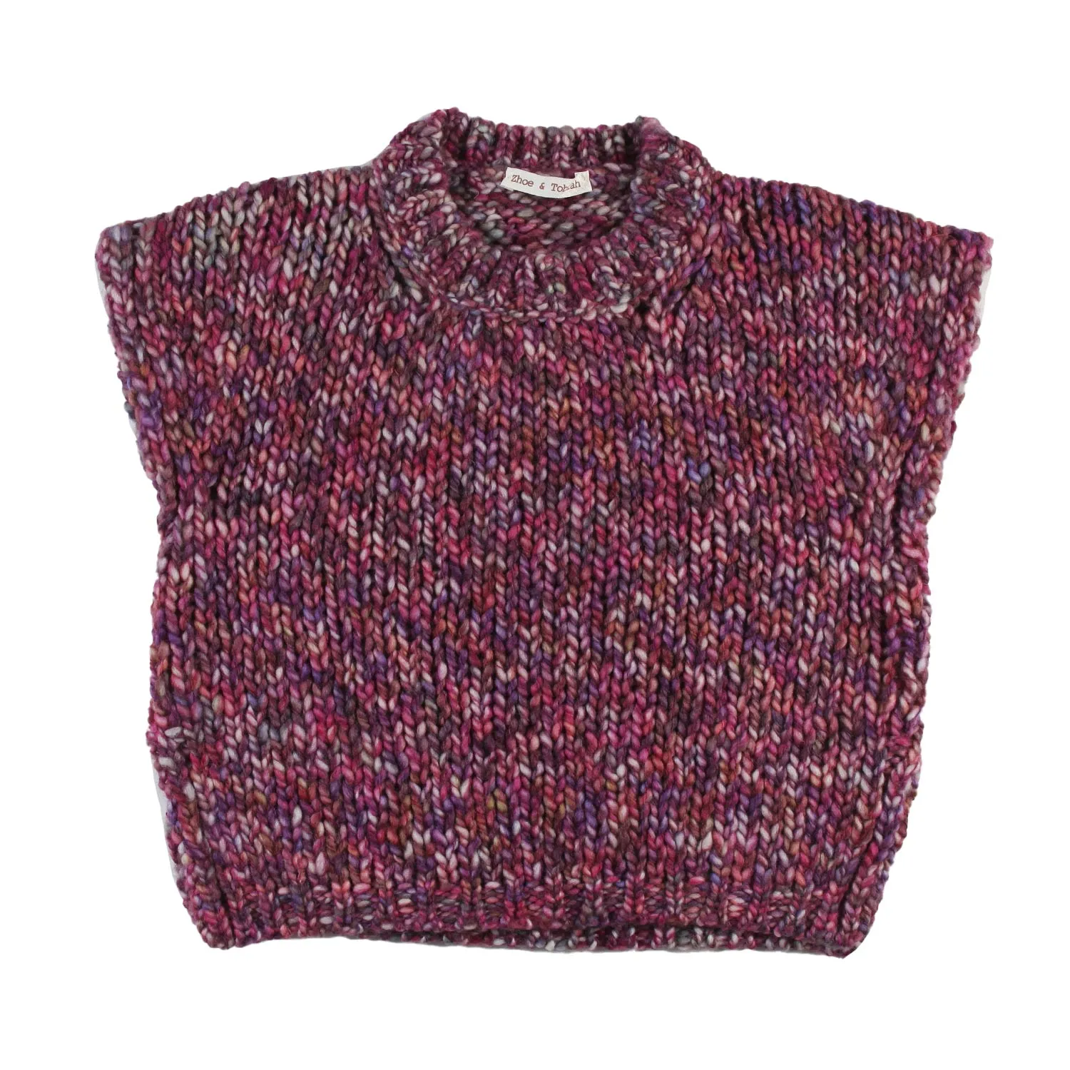 Zhoe & Tobiah Zhoe E Tobiah Fuchsia Melange Wool Vest For Girls